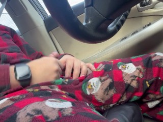 Hand job in my car In on Christmas.