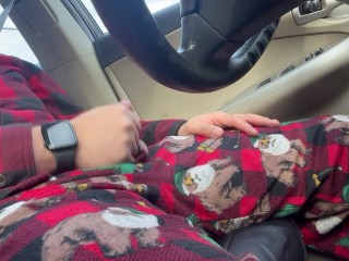 Hand job in my car In on Christmas.