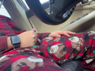 Hand job in my car In on Christmas.