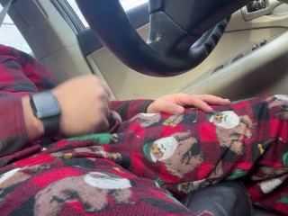 Hand job in my car In on Christmas.