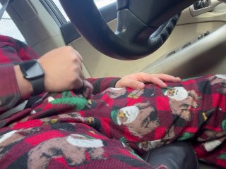 Hand job in my car In on Christmas.