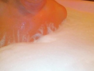 Real Anniversary sex tape w nympho wife in Jacuzzi sucking & orgasm on tub jets