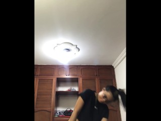 Neighbor my parents left me alone at home come fuck me