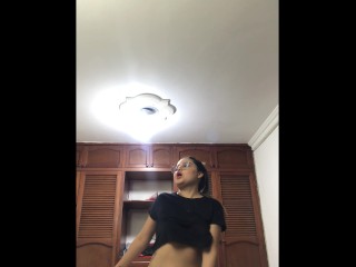 Neighbor my parents left me alone at home come fuck me