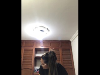 Neighbor my parents left me alone at home come fuck me