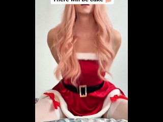 POV: Pink hair trans girl shaking the bed while riding you this Christmas 🎄 teaser