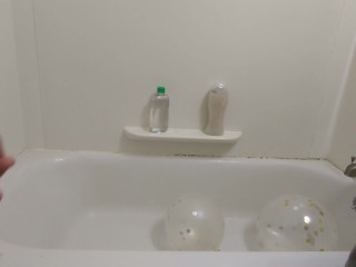 Furry Nympho Pisses on Squeaky Balloons to a Popping Finish