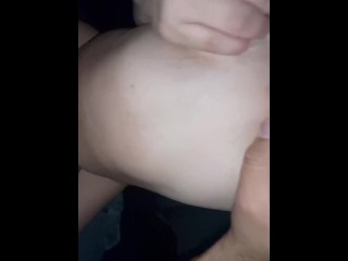 bouncing on my best friends cock and his cumming on my ass (full video on onlyfans)