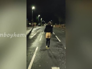 Trans Girl & Femboy Fuck Outdoors