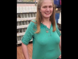 Wife Gets Tits Out | Flashing my boobs at the supermarket