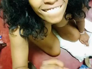 Hairy Pussy Milf Sucks the hell out of this BBC taking cum on her Face