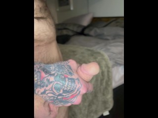 Playing with my big cock