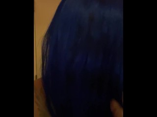 Listen I’m Feeling Myself In This Blu Hair 😘