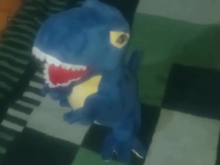 Appearance Plush toy Blue dinosaur t-rex