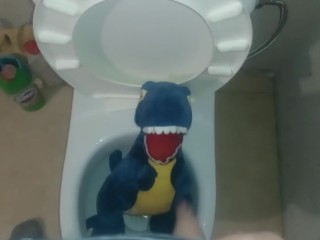 Blue dinosaur t-rex Peeing 1/366