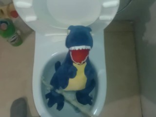 Blue dinosaur t-rex Peeing 1/366