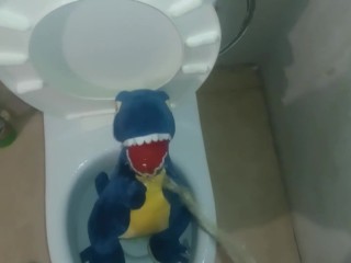 Blue dinosaur t-rex Peeing 1/366