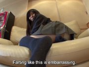 Subtitles farting Japanese schoolgirl in HD