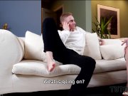 TUTOR4K. Man trusted kissable tutor with little friend for the sake