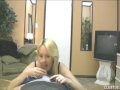 Hot Blonde Teen Jerks Off A Man