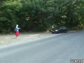 He picks up and fucks hitchhiking granny