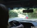 He picks up and fucks hitchhiking granny