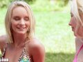 Girlsway Curious Teen Lesbians Cum in the Sun