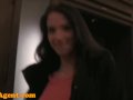 FakeAgent Brunette with amazing natural tits 