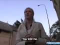 PublicAgent Big tits blonde fucked in car