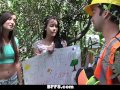 BFFS - Naked Teens Fuck Construction Worker