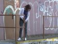 Teen pissing compilation as girls pee outside