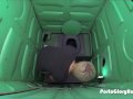 Porta Gloryhole Blonde girl swallows cum 