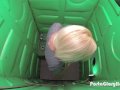 Porta Gloryhole Blonde milf swallowing cum