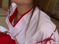 Lady Airi in her kimono rubbing and masturbat