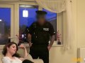 Fake Cop Lucia takes a policemans helmet anal