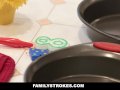 FamilyStrokes - Fucking My Stepdad While Mom Cooks
