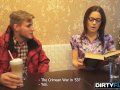 Cumshot on nerdy glasses