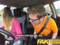 Fake Driving School hot young Italian learner with big natural tits