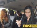 Fake Driving School readhead teen and busty MILF creampie