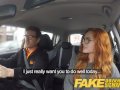 Fake Driving School readhead teen and busty MILF creampie