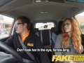 Fake Driving School readhead teen and busty MILF creampie