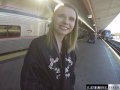 Catarina gets her teen Russian pussy plowed on a speeding train