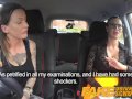 Fake Driving School Sexy strap on fun for new big tits driver