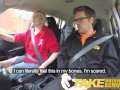 Fake Driving School Back seat pussy squirting and creampie for art student