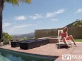 SpyFam Step sister Alexis Adams caught step brother spying by the pool