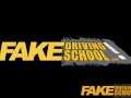 Fake Driving School pov shots students pussy swallows up all the cum