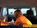 Fake Driving School Swotty ginger student has pussy filled with cum