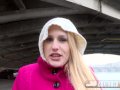 Hot Angel Wicky uses Two Vibrators on Miky Love in Public