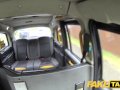 Fake Taxi Fetish Queen in black leather gets anal creampie