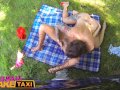 Female Fake Taxi Sweaty hot lesbian bushy pussies finger fucked to orgasm